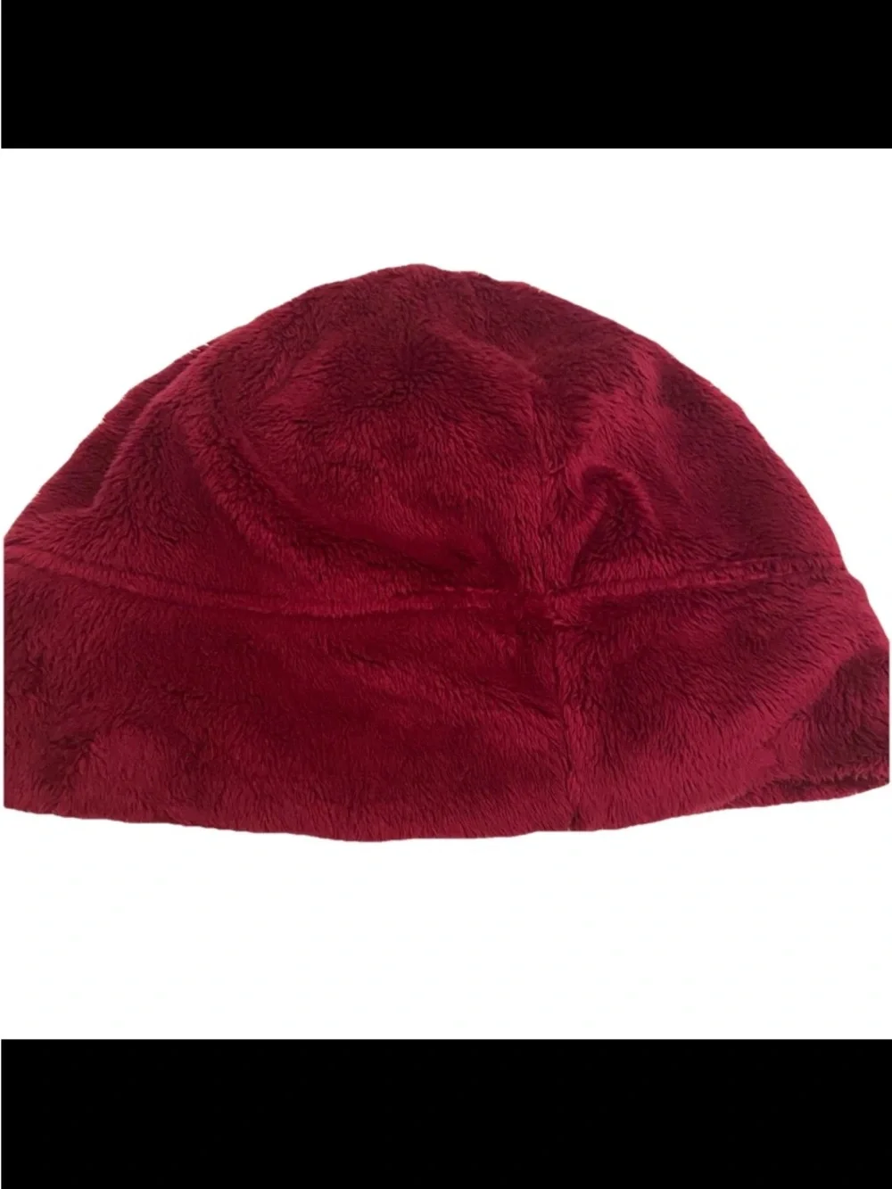 The North Face Women’s Osito Fleece Beanie In Red with Orange Logo. - Picture 2 of 6